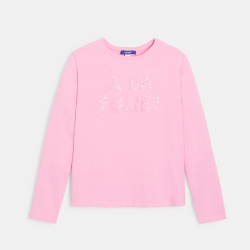 تيشيرت وردي بأكمام طويلة...